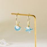 Chic Enamel Hoop Earrings